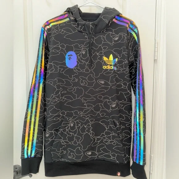 Bape Adidas reflective hoodie